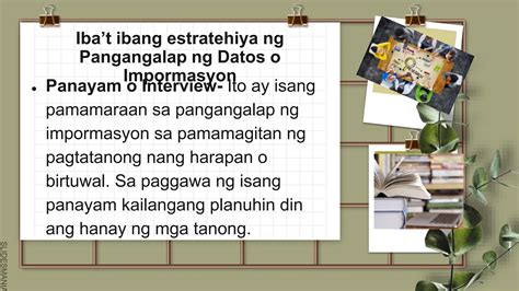 pangangalap ng datos ppt|Iba't ibang estratehiya sa pangangalap ng datos.pptx .